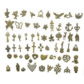 Wholesale 100 PCS Mixed Alloy Metal Charms Pendants DIY for Jewelry Making and Crafting, Animal Charms