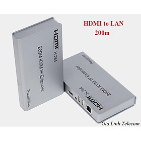 Bộ kéo dài HDMI qua cáp mạng Lan 200m có cổng USB RF - Converter HDMI LAN