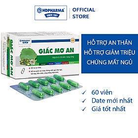 Giấc Mơ An - Hỗ An Thần, Hỗ Trợ Giảm Các Triệu Chứng Mất Ngủ, Khó Ngủ, Bồn Chồn, Hồi Hộp, Căng Thẳng (Hộp 60 Viên)