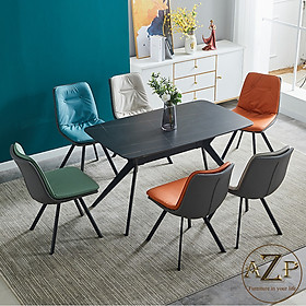 Mua Bàn Ghế Ăn Phong Cách Đương Đại Châu Âu - Xu Hướng Hiện Nay Cho Không Gian Hiện Đại - Chân Thép Mặt Đá - Hàng Nhập Khẩu AZP