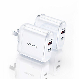 Mua Củ Sạc Nhanh USAMS 2 Cổng QC3.0 + PD3.0 24W US-CC065 T12 - Hàng Chính Hãng