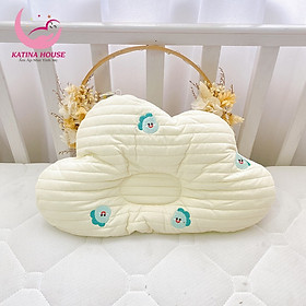 Gối chần bông cho bé sơ sinh 0-6th , vải cotton phối lưới thoáng mát