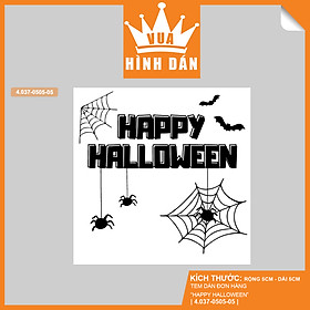 Set 50/100 sticker HAPPY HALLOWEEN (5x5cm) (4.037) - tem đa năng dán thiệp, hộp quà hoặc sản phẩm