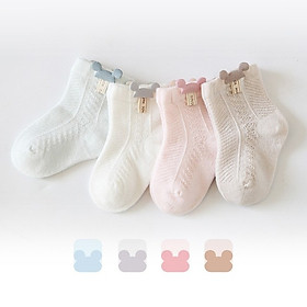 Set 5 Đôi Tất Lưới Xuất Nhật Cho Bé Thoáng Mát Vớ cho Bé Trai Bé Gái từ 0-3 tuổi - Mickey 0-1 tuổi