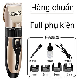 *HCM* Tông đơ cắt lông cho chó mèo -Full box phụ kiện, tông đơ tỉa lông thú cưng sạc điện tiết kiệm và tiện dụng