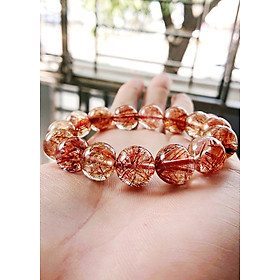 Vòng tay thạch anh tóc đỏ 14ly - VTO144