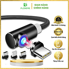 Mua Cáp sạc nam châm FLOVEME TOPK - Chống vướng tay xem phim   tích hợp từ tính mạnh mẽ - Hàng chính hãng