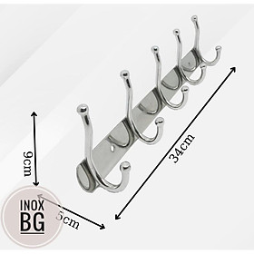 Mua Móc treo quần áo trên dưới loại 5 móc  7 móc gắn tường inox 304 cao cấp