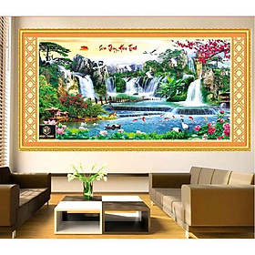 FreeShip từ 250K-Tranh thêu Phong cảnh thiên nhiên MN0060 KT: 150x72cm