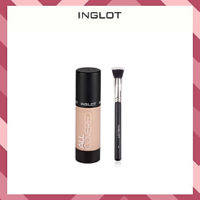 Combo kem nền All Covered lâu trôi che phủ cao + Cọ tán kem nền Makeup Brush 47S - Inglot