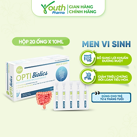 Dung Dịch Opti Biotics Youth Pharma Bổ Sung Lợi Khuẩn Đường Ruôt - Hộp 20 Ống (10ml/Ống)