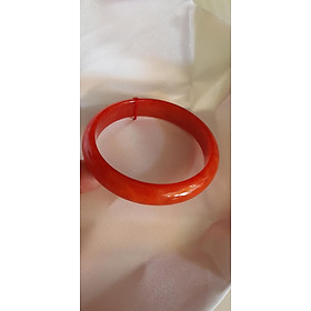 ️Vòng tay Nữ đá Cẩm Thạch mới Bản Hẹ Đỏ 59mm x cao 12,5mm x dầy 6,5mm Vòng màu đỏ tươi sáng bóng đều đẹp lắm Nữ mệnh hỏa mệnh thổ nặng 56kg - 66kg đeo đẹp ạ