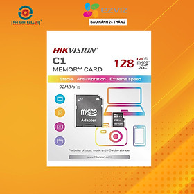 Thẻ nhớ Micro SD Hikvision 32GB 64GB 128GB Class 10 tốc độ 92MB s