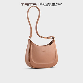 Túi Trita ( Thời trang nữ phối họa tiết viền chỉ size 21 - Túi đeo vai da RHN256 )