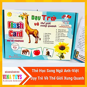 Thẻ Học Thông Minh Song Ngữ 15x21cm Dạy Trẻ Về Thế Giới Xung Quanh Theo