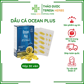 Viên Uống Dầu Cá Omega 3 Ocean Plus, Giúp Bổ Mắt, Não, Tim, Đẹp Da Hộp 30 Viên