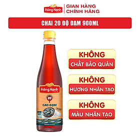 Nước mắm truyền thống Phú Quốc Hồng Hạnh Cao Đạm 20 độ đạm, dung tích 900 ML - Nêm ướp đậm đà