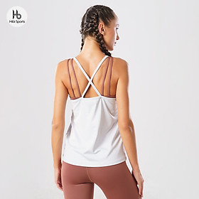 Hình ảnh Áo tanktop tập Yoga mặc ngoài - kiểu 2 dây cổ yếm Hibi Sports TA709