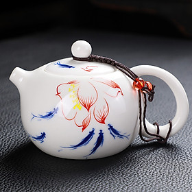 Mua Ấm Pha Trà Bằng Sứ trắng Bạch Định Thấu Quang Cao Cấp