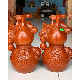 Mua Bình hồ lô phong thủy hút tài lộc bằng gỗ hương kt cao 30×20×13cm