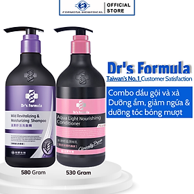 Combo Dầu Gội Xả chăm sóc da đầu khô nhạy cảm dưỡng tóc bóng mượt Dr's Formula