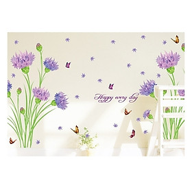 Decal dán tường Cẩm chướng tím PK58