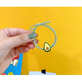 Set 5 Dây Cột Tóc Trái Bơ Dây Xoắn