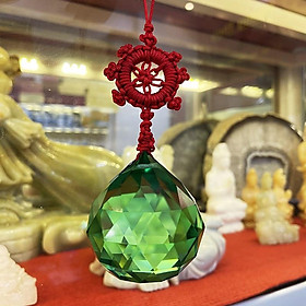 Mua Quả Cầu Treo Thuỷ Tinh vát cạnh màu Xanh Lục