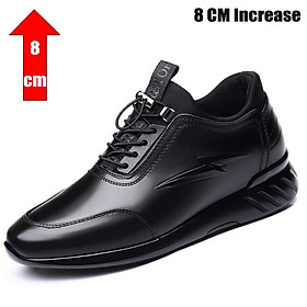 LCRTZKG 2023 Giày lưu hóa nam mới Giày giải trí nam Giày da PU Thiết kế tăng 6-8CM Thể hình Thời trang kinh doanh Giày thể thao nam