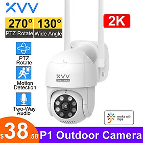 Camera ngoài trời Xiaovv Smart P1 2K 1296P 270° PTZ Xoay WiFi Camera quan sát Webcam Hình người Phát hiện Camera an ninh chống nước cho Mi Home Màu sắc: Chỉ có Camera