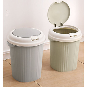 Mua Thùng Rác Nhựa Có Nắp Đậy Kèm Nút Nhấn Tự Mở Tiện Lợi - Giao màu ngẫu nhiên