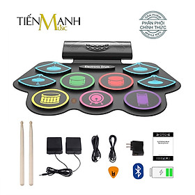 [Bluetooth, Pin sạc] Trống Điện tử 9 Mặt Konix MD862MC - USB Electronic Drum Kit Ultra Portable 9 Pad Digital MD862 Hàng Chính Hãng - Kèm Móng Gẩy DreamMaker