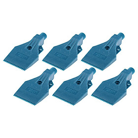 6 Packs 3 Holes ABS Plastic Air Knife Blowing Jet Washer Spray Nozzles Blue