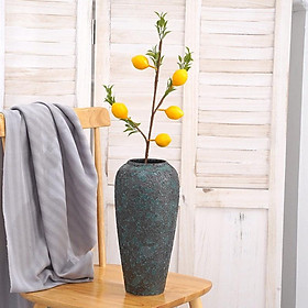 Mua Bình hoa lồng chim  đào đông trang trí ngày tết - Cành đào đông đỏ giả - Cành quạt vàng  cành lá bạch đằng vàng
