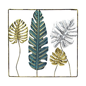 Wall Decor Metal Leaf with Frame Art Crafts for Office Housewarming Gifts