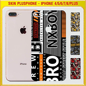 Dán Skin mặt sau cho iPhone 4, 4s, 5, 5c, 5s, 5 SE, 6, 6s, 6 Plus, 7, 7 Plus, 8, 8 Plus nhiều mẫu hot, độc lạ