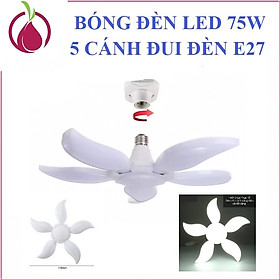 Bóng Đèn Led Hình 4- 5 Cánh Quạt LEDBULB , Đèn Led hình Cánh Hoa thêm 1 bóng trung tâm, Ánh Sáng Trắng Tiết Kiệm Điện siêu sáng, chuôi E27