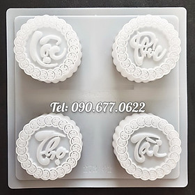 Mua Khuôn ép xôi  làm bánh  rau câu  trung thu Phúc Lộc Thọ Tài – Loại 10 cm - Mã số 1006
