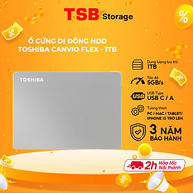 Ổ Cứng Di Động Toshiba Canvio Flex Hàng Chính Hãng - 1TB