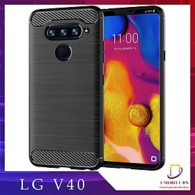 Ốp lưng cho LG G6 G7 G8 G8S V30 V40 V50 V60 dẻo Carbon phay xước chống sốc