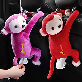 Mua Hộp đựng khăn giấy hình chú khỉ PaKaSa siêu dể thương treo xe hơi  bàn làm việc phòng ăn. Shop giao màu ngẫu nhiên