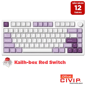 Mua Bàn phím cơ GP75 Taro Purple  Kailh Box - Hàng Chính Hãng