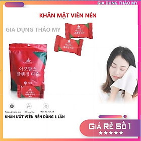 (Túi 20 Viên) Khăn Mặt Nén Tiện Lợi Dùng Một Lần- Khăn Giấy Nén Du Lịch - Khăn Giấy Nén Hình Viên Kẹo