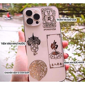 Mua Set 4 Linh Phù dán điện thoại GIA ĐẠO YÊN VUI  BÌNH AN  TÀI LỘC phong thủy may mắn