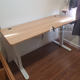 Mua Bàn làm việc nâng hạ tự động dài 1m2 TF2001-12W Nội thất Capta Bàn công thái học mặt gỗ MFC Bàn đứng làm việc điều chỉnh cao từ 73cm đến 1m1