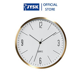 Mua Đồng hồ treo tường kim trôi | JYSK Halvor | nhôm màu bạc/vàng | DK30x4.8cm