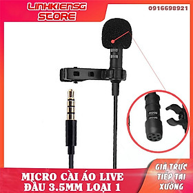 Mua Micro cài áo mini giắc cắm 3.5MM tiện dụng dành cho ghi âm bằng điện thoại