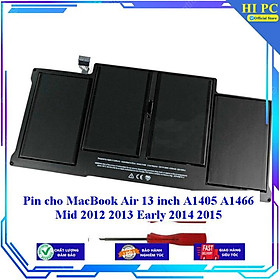 Hình ảnh Pin cho MacBook Air 13 inch A1405 A1466 Mid 2012 2013 Early 2014 2015 - Hàng Nhập Khẩu 