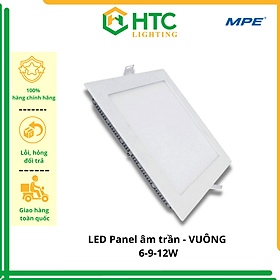 Đèn Led Panel Âm trần vuông 6-9-12W (Seri SPL) - Thương hiệu MPE - VÀNG