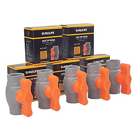 Mua Van uPVC thân đúc bi nhưa ABS 21  27  34  42  49  60mm Eurolife EL-VN (tay cam)